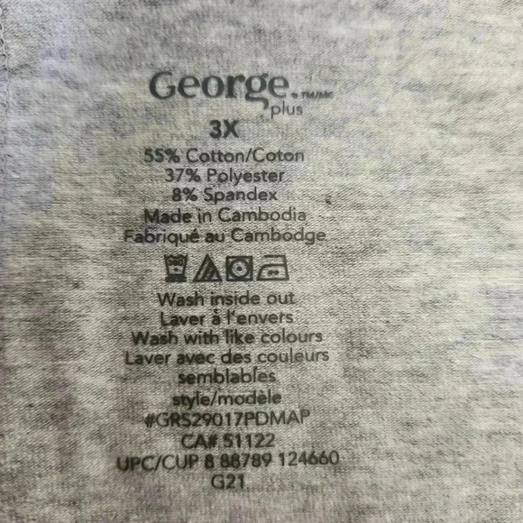 George Women's Plus Size Cotton  Blend Floral Bike Shorts - Size 3x - Picture 9 of 10